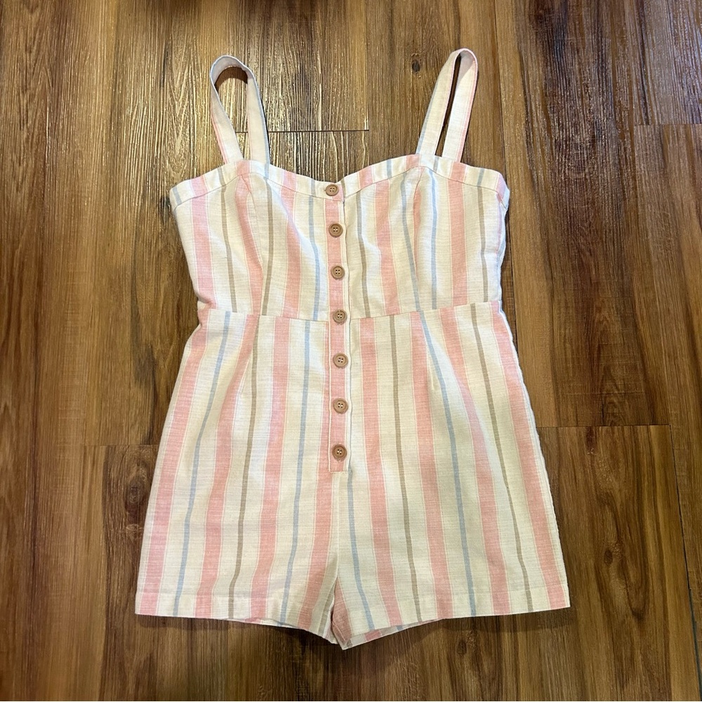 Altard State Striped Pastel Jumpsuit Romper Size large